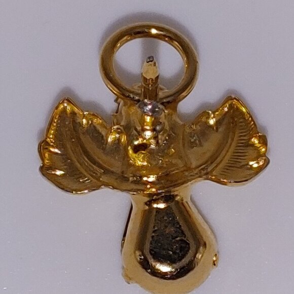 Gold Plated Birthstone Angel Wing Lapel Pin - Picture 3 of 5